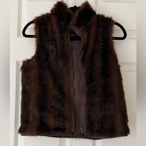 Brown Faux Fur Vest